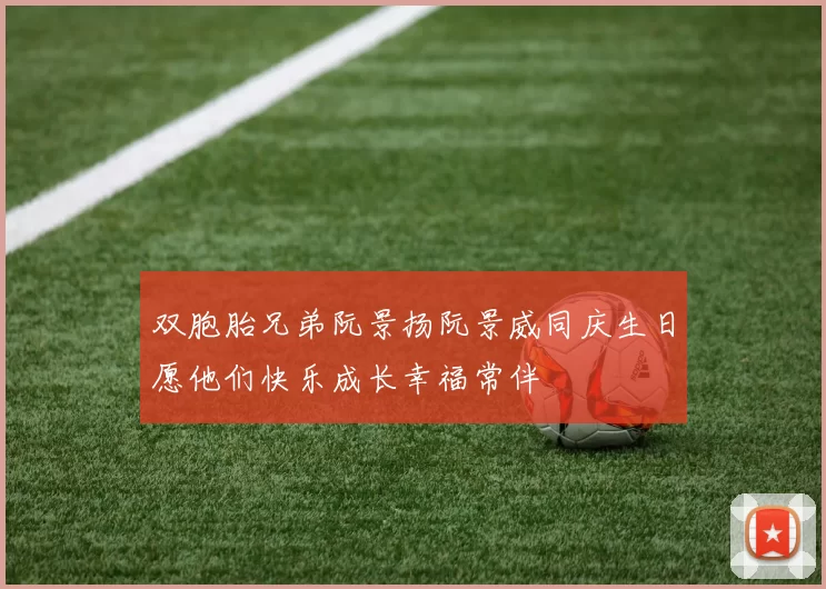 双胞胎兄弟阮景扬阮景威同庆生日愿他们快乐成长幸福常伴